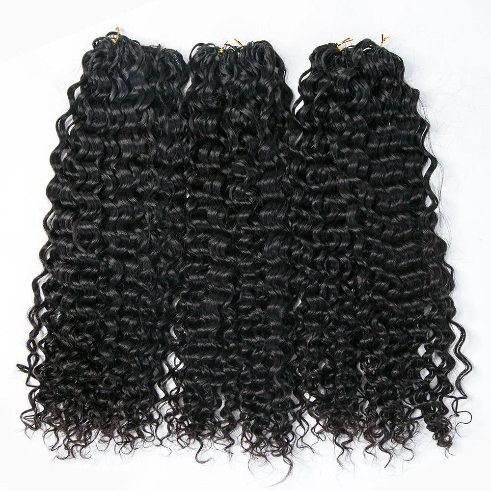 Bulk Human Braiding Hair –Water Wave Crochet (Invisible String) - Club Hairitage