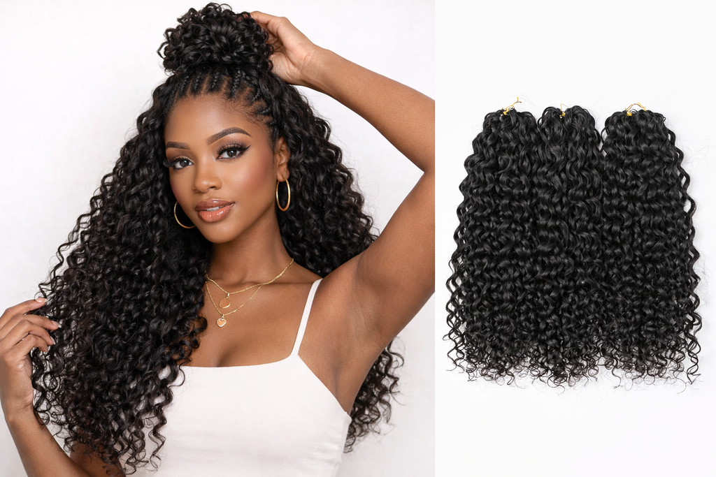 Bulk Human Braiding Hair –Water Wave Crochet (Invisible String) - Club Hairitage
