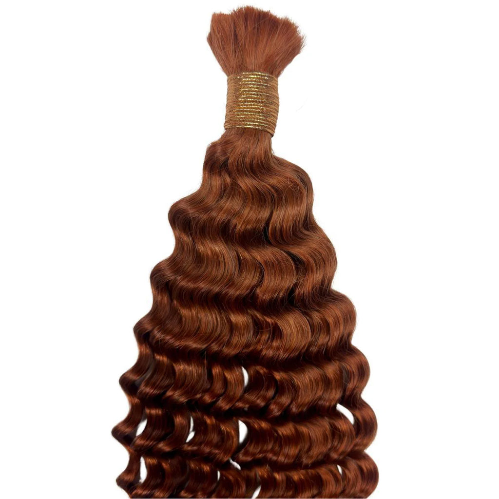 Bulk Human Hair Braiding Premium Copper Deep Wave - Club Hairitage