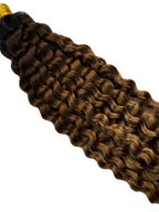 Bulk Human Braiding Hair #1b/4/30 Ombre Deep Curly - Hairdentity