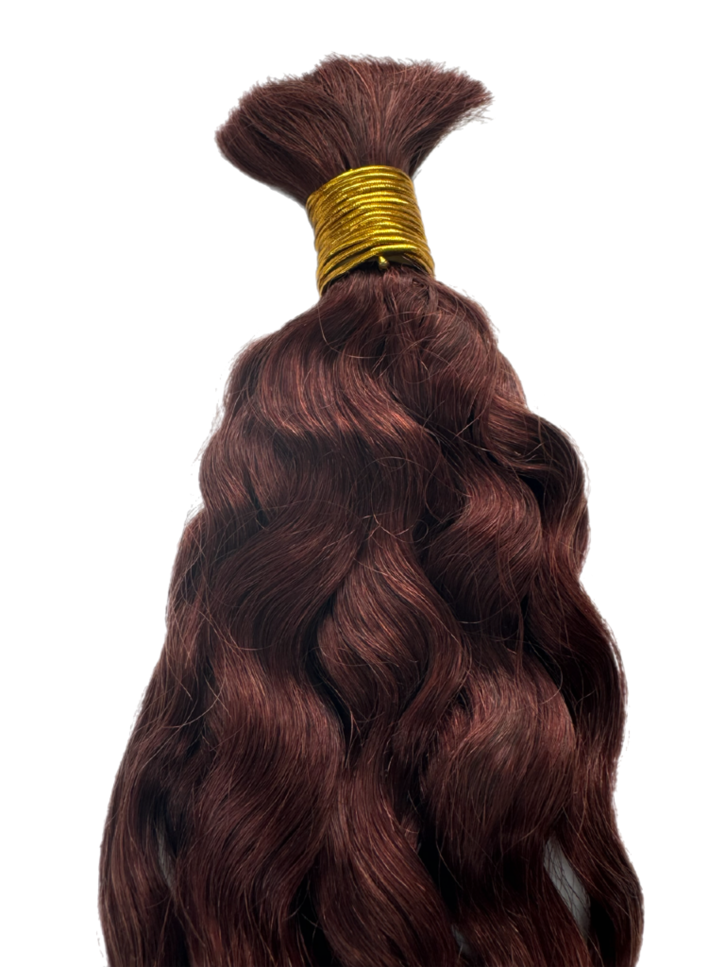 Bulk Human Hair for Braiding #33 Auburn Water Wave