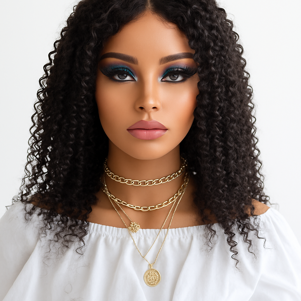 "The Siren": Glueless Lace Part Breathable Kinky Curly Wig