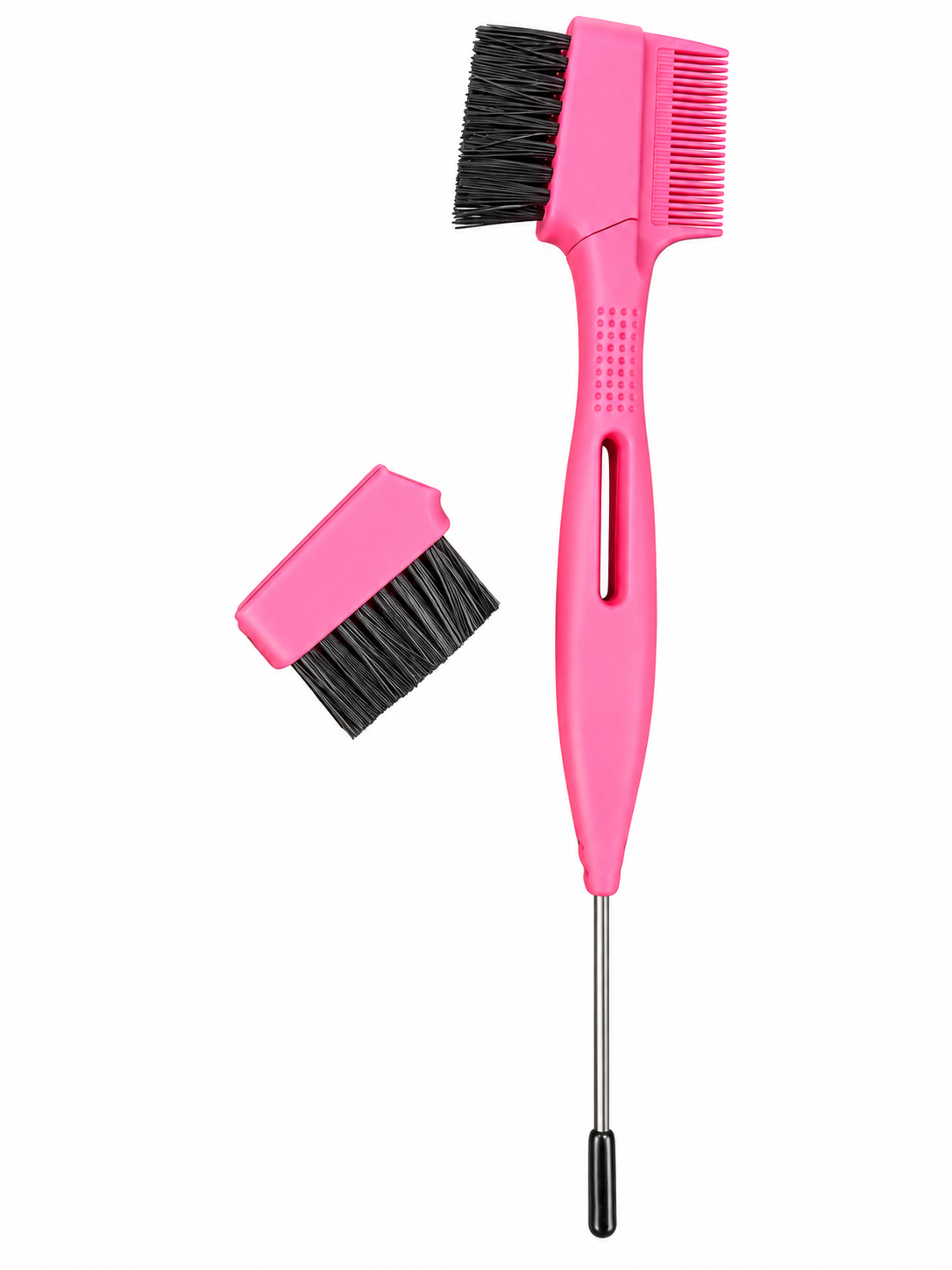 Hairdentity 3-in-1 Edge Brush & Precision Comb — Pink