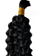 Bulk Human Hair for Braiding Natural Black Water Wave - Hairdentity