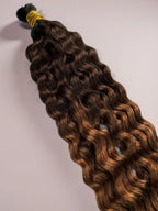 Bulk Human Braiding Hair #1b/4/30 Ombre Deep Curly - Hairdentity
