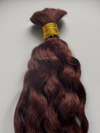 Bulk Human Hair for Braiding #33 Auburn Water Wave - Hairdentity