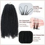 Bulk Human Braiding Hair – Kinky Curly Crochet (Invisible String) - Hairdentity