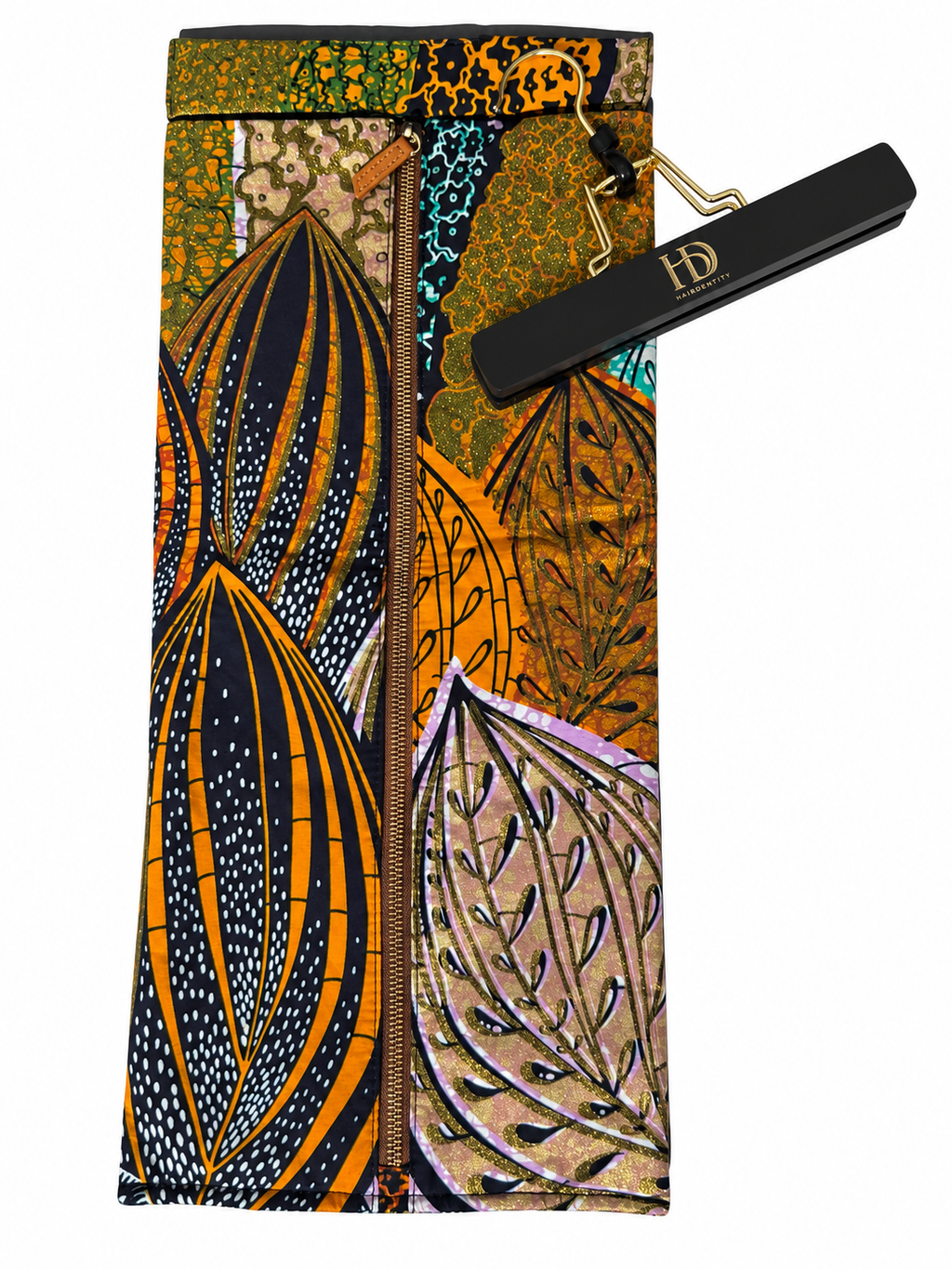 HeriGo™ Satin-Lined Wig & Extension Pouch + Hanger – Desert Camel - Club Hairitage