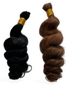 Bulk Human Braiding Hair Natural Black Loose Wave - Hairdentity