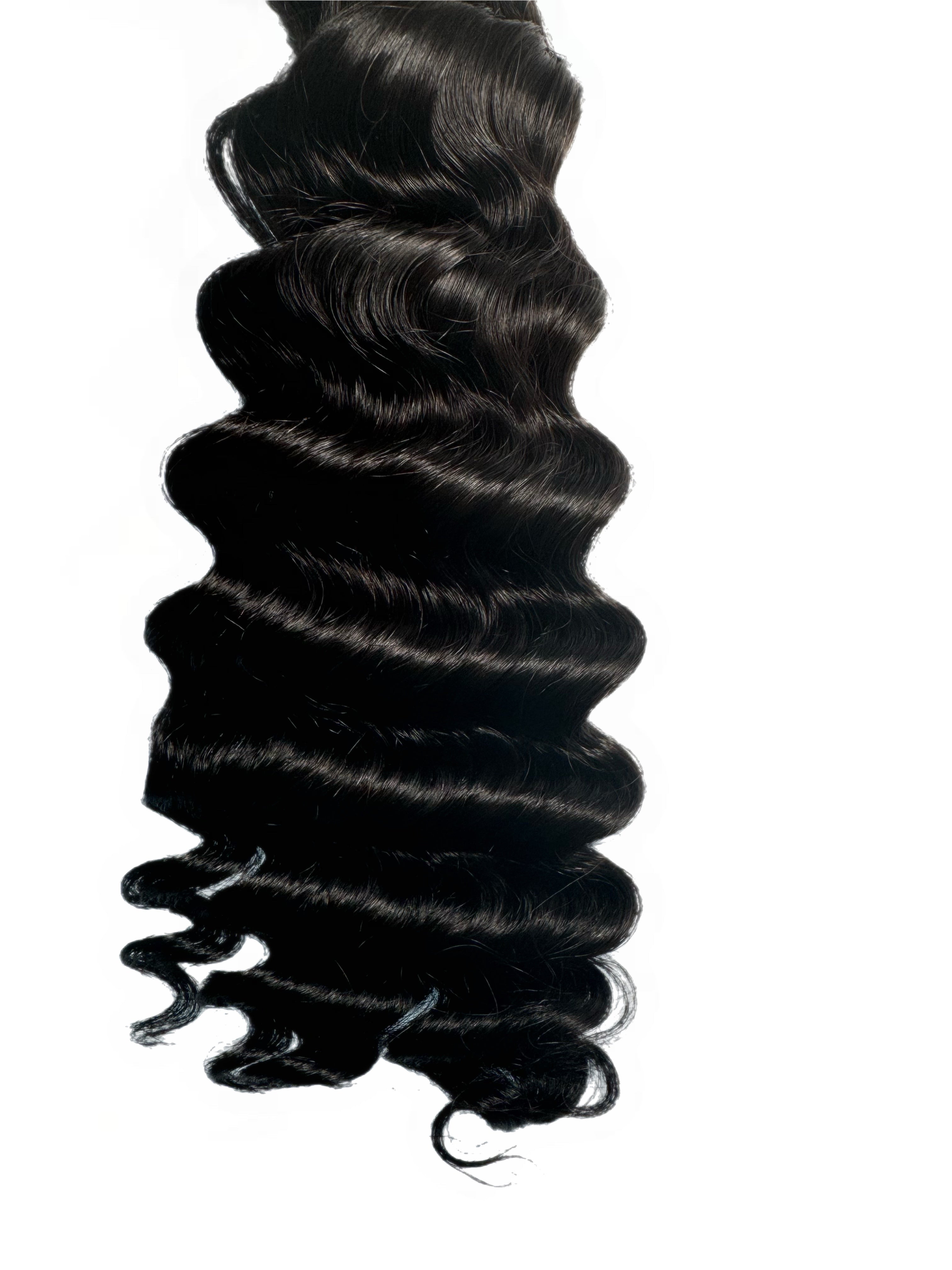 Bulk Human Hair Braiding Natural Black Deep Wave - Club Hairitage