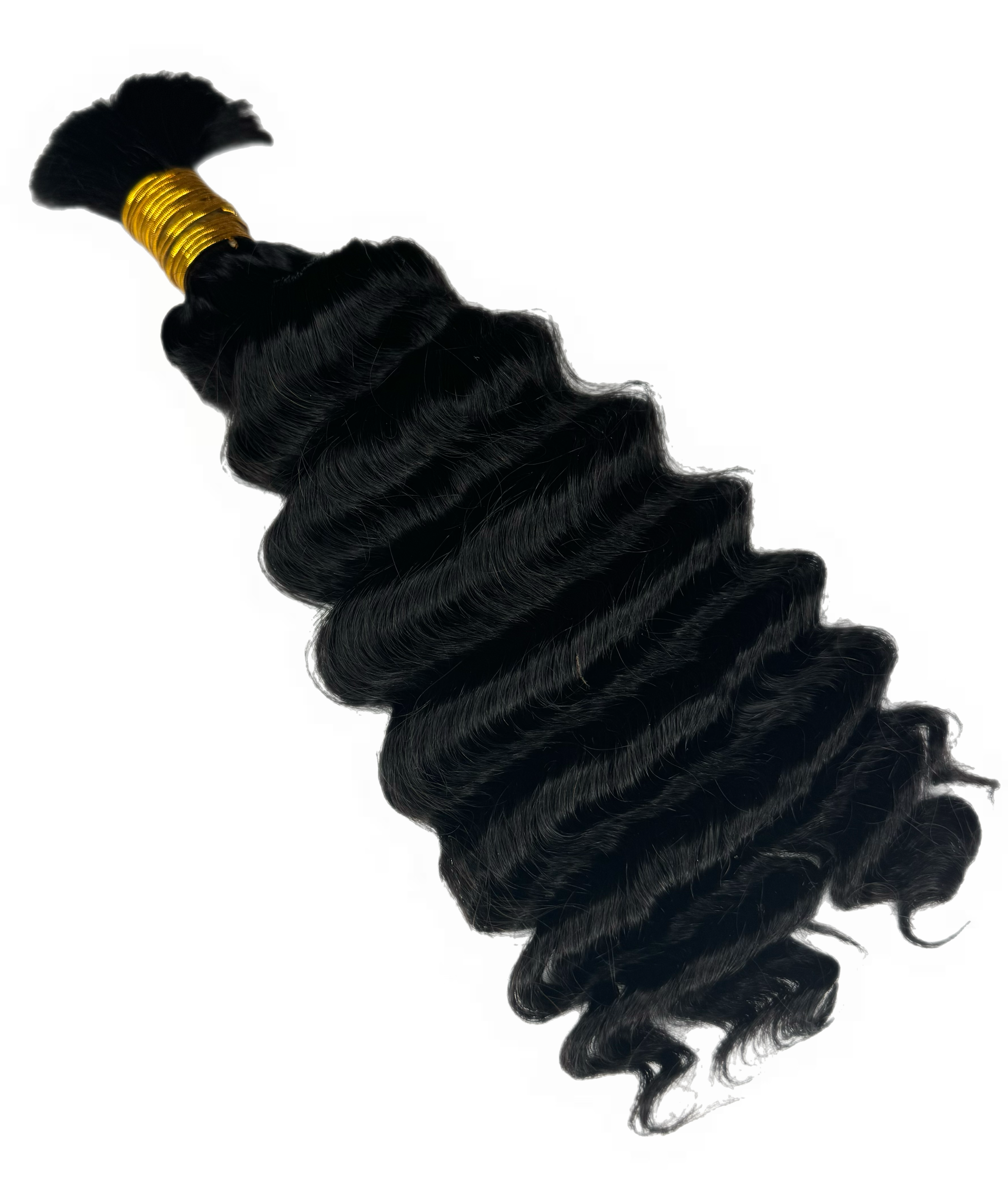 Bulk Human Hair Braiding Natural Black Deep Wave - Club Hairitage