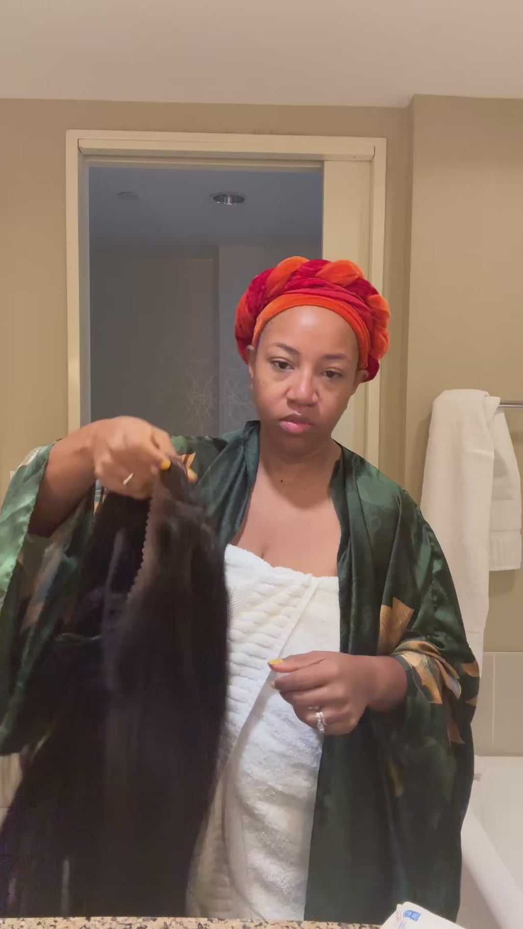 “The Rebel”: 7x5 Glueless Natural Black Yaki Straight Wig With Elastic Drawstring 150% Density