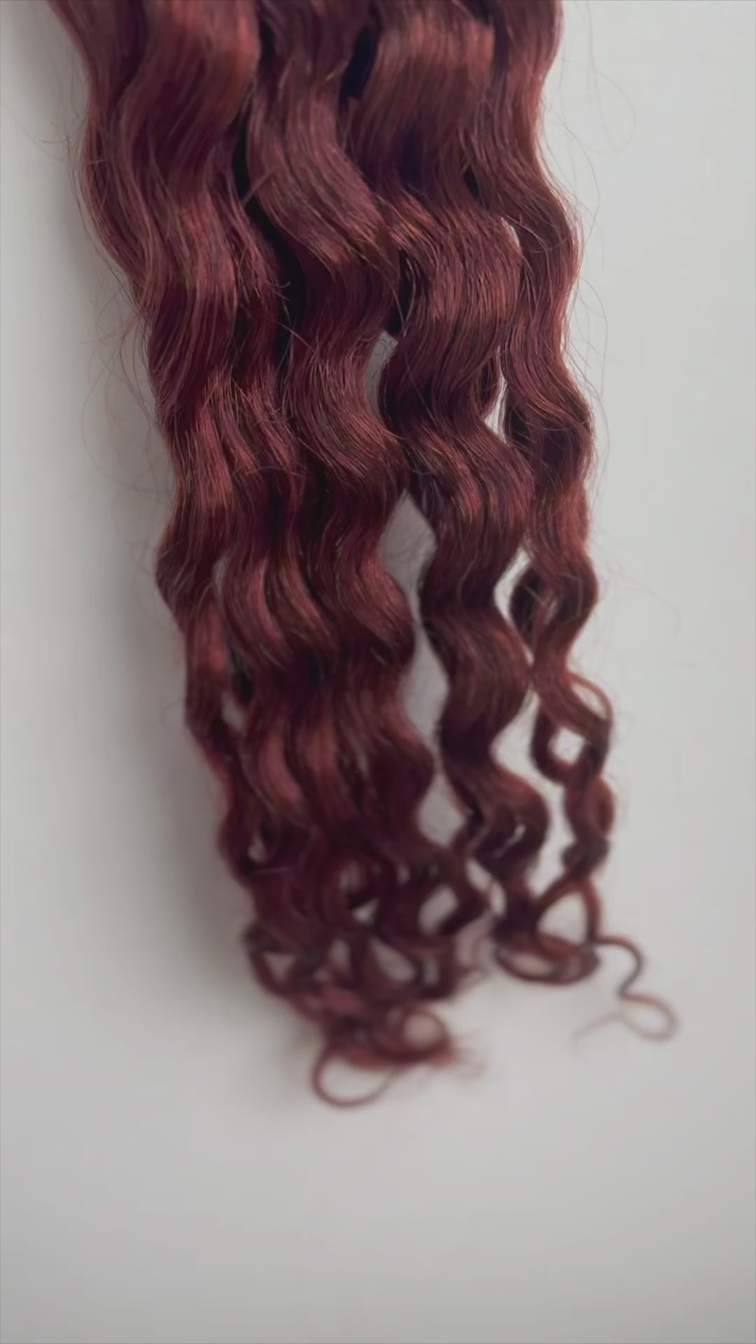 Bulk Human Hair for Braiding #33 Auburn Water Wave