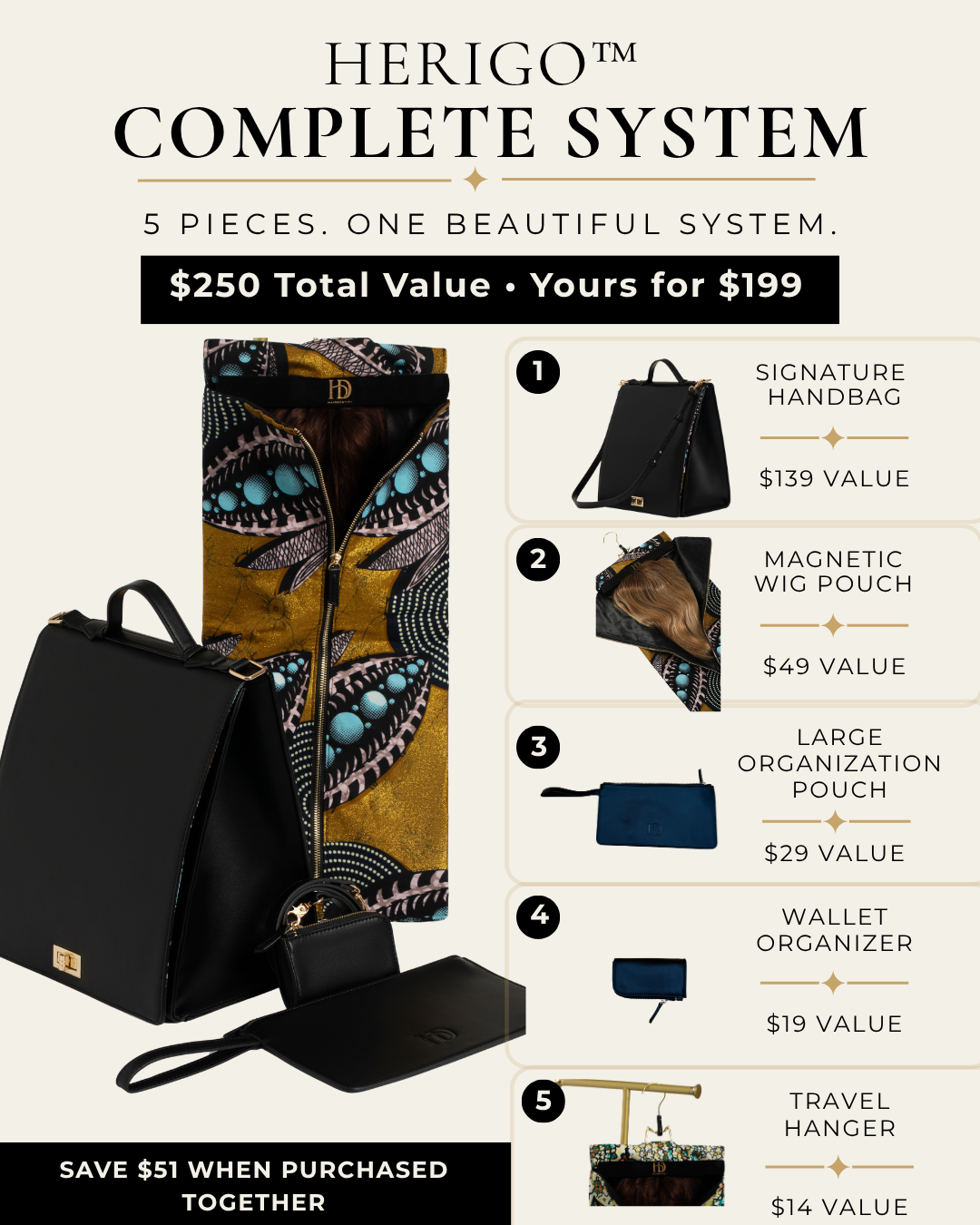 HeriGo™ Hair System – Midnight Noir