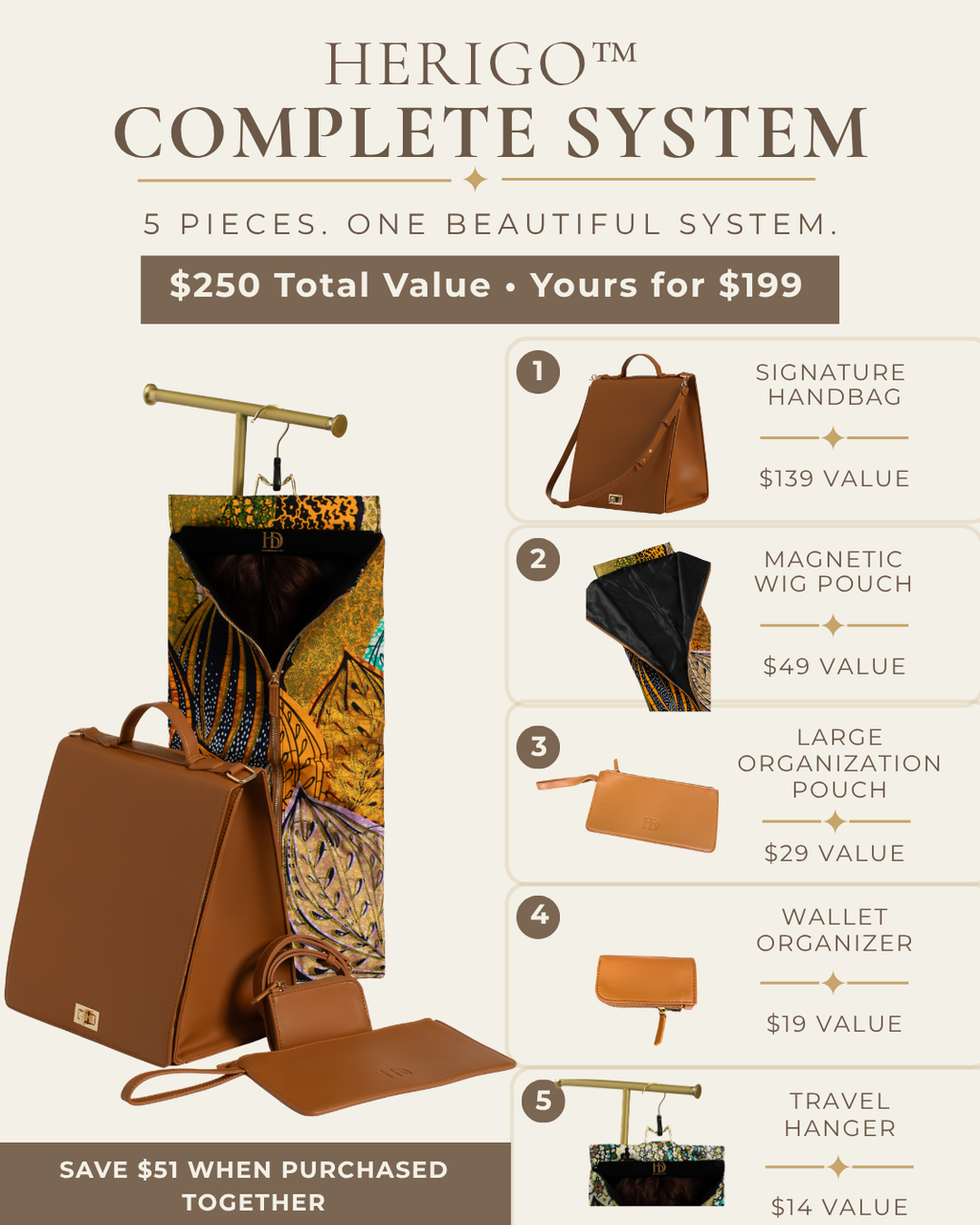HeriGo™ Hair System – Desert Camel