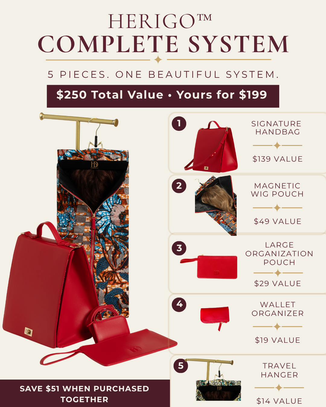 HeriGo™ Hair System – Royal Garnet